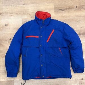 Vintage The North Face Blue/Red Insulated Down Jacket - Small